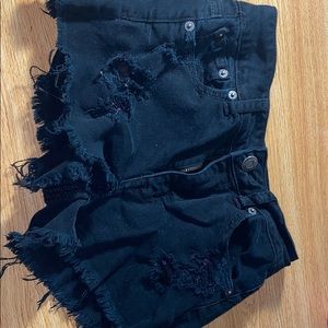 American Eagle High Waisted Black Shorts